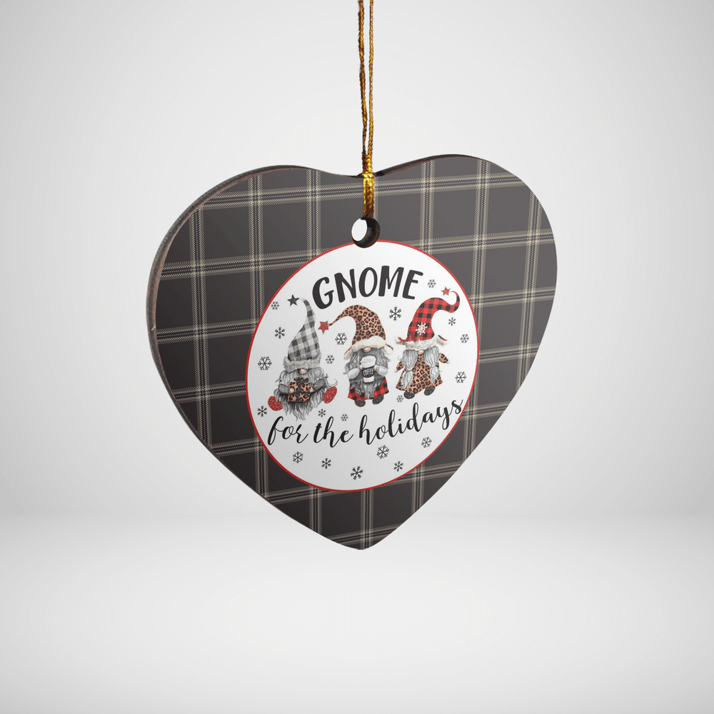 Clan Eternity Tartan Tartan Crest Gnome Heart Ceramic Ornament MV38 Eternity Tartan Tartan Christmas