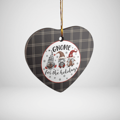 Clan Eternity Tartan Tartan Crest Gnome Heart Ceramic Ornament MV38 Eternity Tartan Tartan Christmas