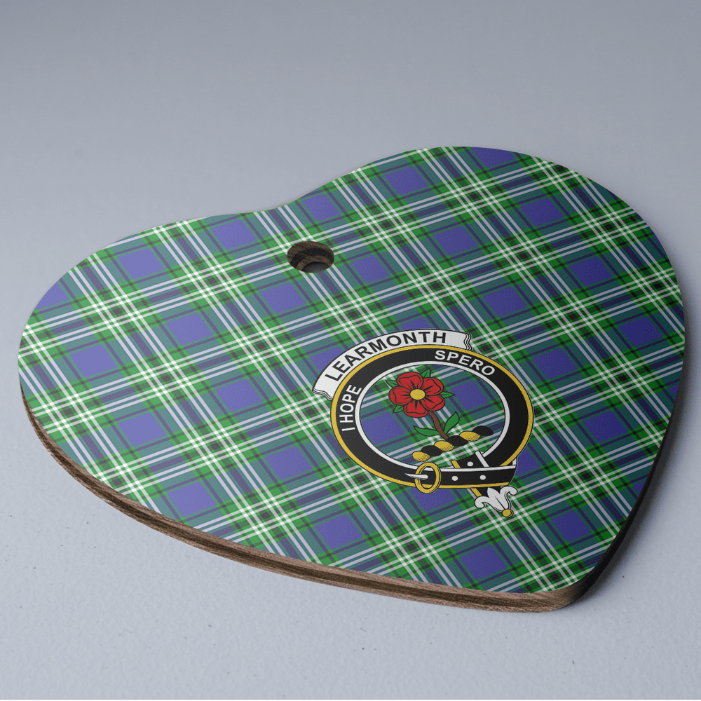 Clan Learmonth Tartan Crest Heart Ceramic Ornament VC56 Learmonth Tartan Tartan Christmas