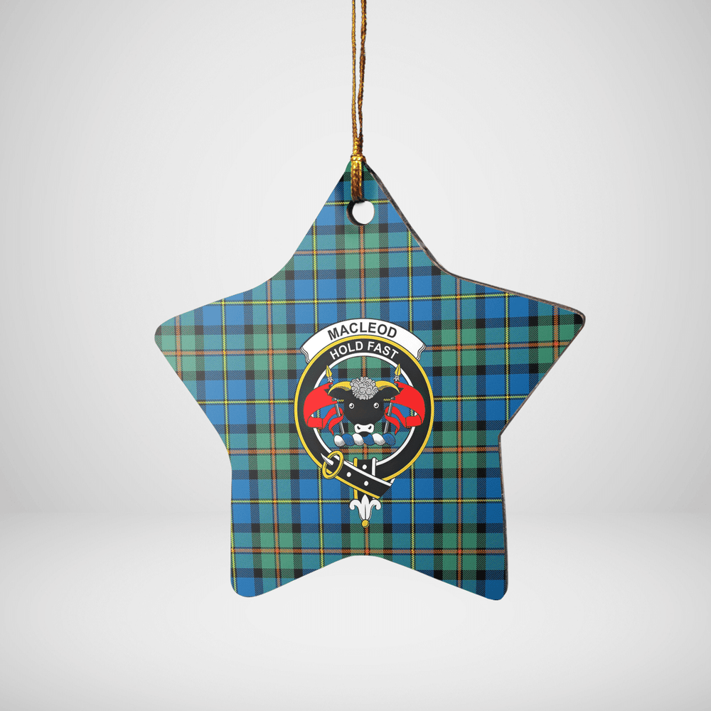 Clan MacLeod of Harris Ancient Tartan Crest Star Ceramic Ornament NO71 MacLeod of Harris Ancient Tartan Tartan Christmas