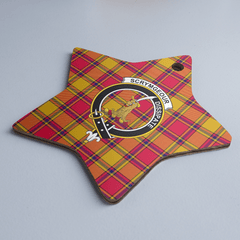 Clan Scrymgeour Tartan Crest Star Ceramic Ornament HM30 Scrymgeour Tartan Tartan Christmas