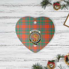 Clan MacKintosh Ancient Tartan Crest Heart Ceramic Ornament TT91 MacKintosh Ancient Tartan Tartan Christmas