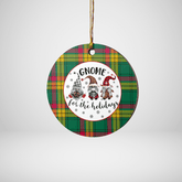 Clan MacMillan Old Ancient Tartan Tartan Crest Gnome Round Ceramic Ornament HS57 MacMillan Old Ancient Tartan Tartan Christmas