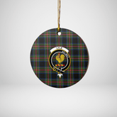 Clan Lyle Tartan Crest Round Ceramic Ornament CX64 Lyle Tartan Tartan Christmas