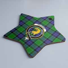 Clan Haldane 2 Tartan Crest Star Ceramic Ornament QH54 Haldane 2 Tartan Tartan Christmas