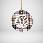 Clan MacPherson Dress Modern Tartan Tartan Crest Gnome Round Ceramic Ornament CL82 MacPherson Dress Modern Tartan Tartan Christmas