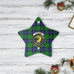 Clan Haldane 2 Tartan Crest Star Ceramic Ornament QH54 Haldane 2 Tartan Tartan Christmas