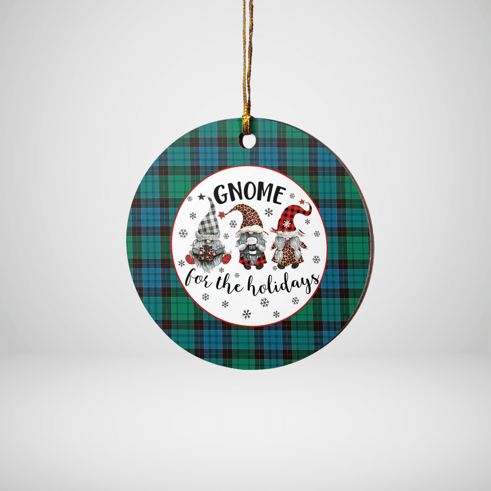 Clan Stewart Old Ancient Tartan Tartan Crest Gnome Round Ceramic Ornament EV49 Stewart Old Ancient Tartan Tartan Christmas