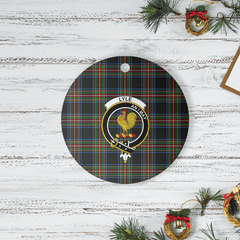 Clan Lyle Tartan Crest Round Ceramic Ornament CX64 Lyle Tartan Tartan Christmas