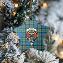 Clan MacLeod of Harris Ancient Tartan Crest Star Ceramic Ornament NO71 MacLeod of Harris Ancient Tartan Tartan Christmas