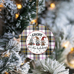 Clan MacPherson Dress Modern Tartan Tartan Crest Gnome Round Ceramic Ornament CL82 MacPherson Dress Modern Tartan Tartan Christmas