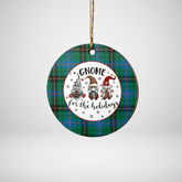 Clan Davidson Ancient Tartan Tartan Crest Gnome Round Ceramic Ornament DD73 Davidson Ancient Tartan Tartan Christmas