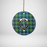 Clan MacNeill of Barra Ancient Tartan Crest Round Ceramic Ornament BQ58 MacNeill of Barra Ancient Tartan Tartan Christmas