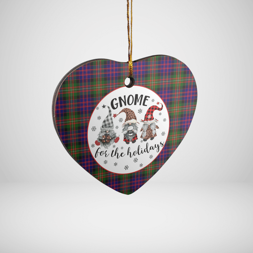 Clan MacDonnell of Glengarry Modern Tartan Tartan Crest Gnome Heart Ceramic Ornament WE95 MacDonnell of Glengarry Modern Tartan Tartan Christmas