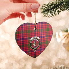 Clan MacRae Modern Tartan Crest Heart Ceramic Ornament UG48 MacRae Modern Tartan Tartan Christmas