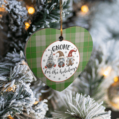 Clan Cunningham Dress Green Dancers Tartan Tartan Crest Gnome Heart Ceramic Ornament KY58 Cunningham Dress Green Dancers Tartan Tartan Christmas