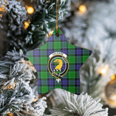Clan Haldane 2 Tartan Crest Star Ceramic Ornament QH54 Haldane 2 Tartan Tartan Christmas