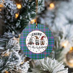 Clan Pitcairn Hunting Tartan Tartan Crest Gnome Round Ceramic Ornament ST67 Pitcairn Hunting Tartan Tartan Christmas