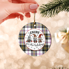 Clan MacPherson Dress Modern Tartan Tartan Crest Gnome Round Ceramic Ornament CL82 MacPherson Dress Modern Tartan Tartan Christmas