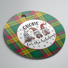 Clan MacMillan Old Ancient Tartan Tartan Crest Gnome Round Ceramic Ornament HS57 MacMillan Old Ancient Tartan Tartan Christmas