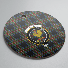 Clan Lyle Tartan Crest Round Ceramic Ornament CX64 Lyle Tartan Tartan Christmas