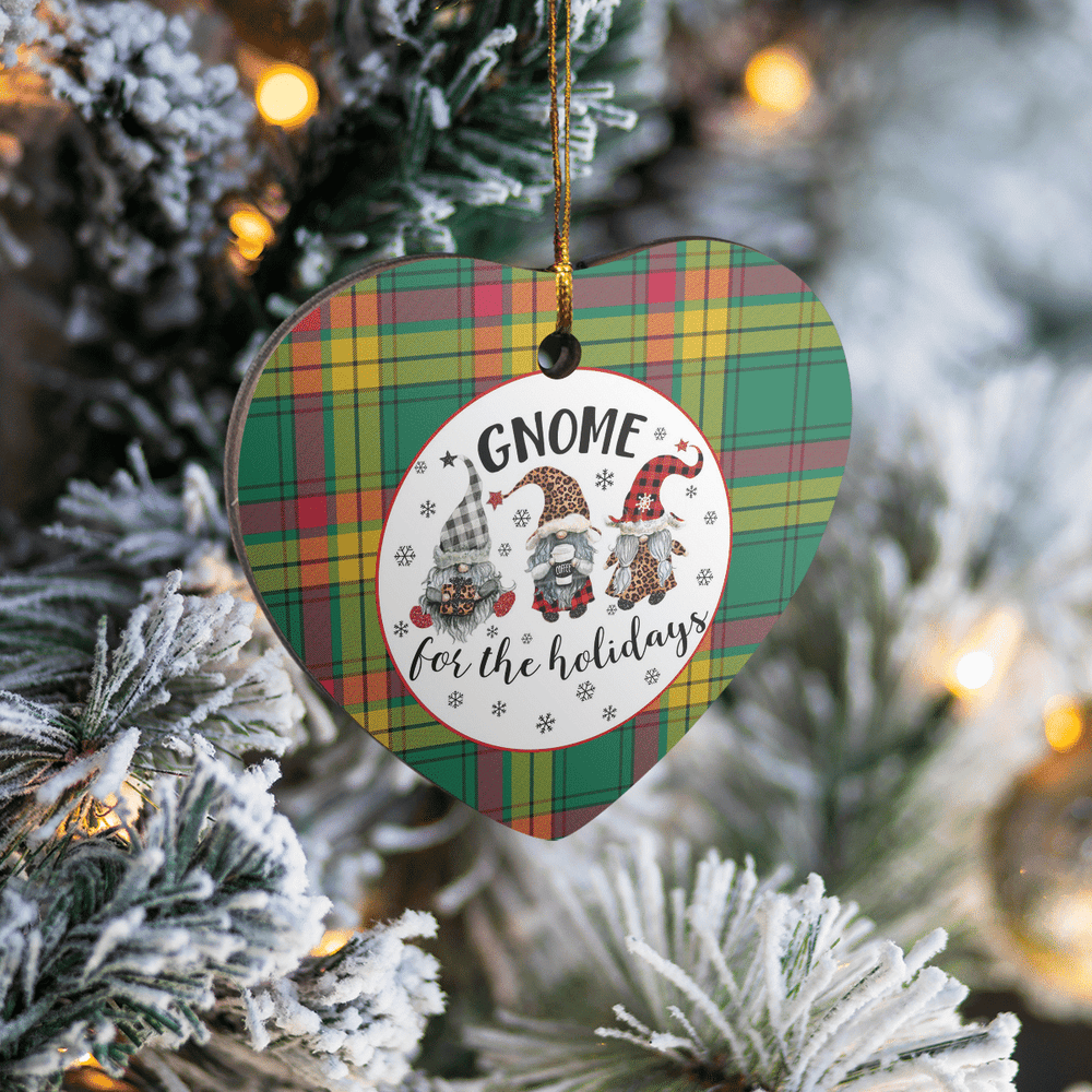 Clan MacMillan Old Ancient Tartan Tartan Crest Gnome Heart Ceramic Ornament DM97 MacMillan Old Ancient Tartan Tartan Christmas