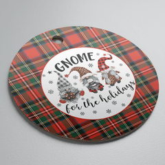 Clan Stewart Royal Modern Tartan Tartan Crest Gnome Round Ceramic Ornament GV20 Stewart Royal Modern Tartan Tartan Christmas