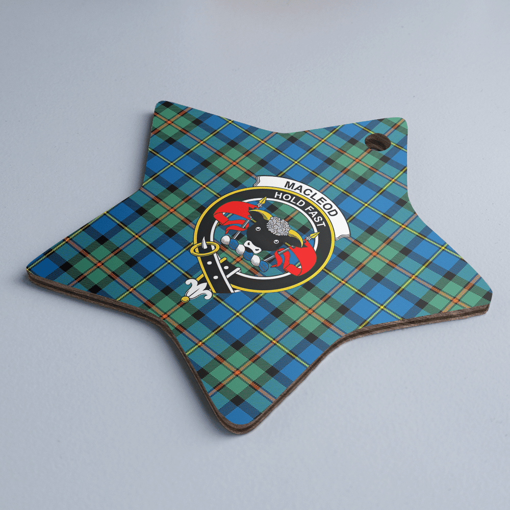 Clan MacLeod of Harris Ancient Tartan Crest Star Ceramic Ornament NO71 MacLeod of Harris Ancient Tartan Tartan Christmas