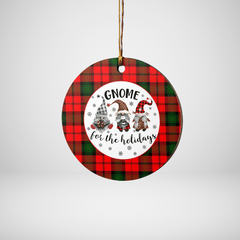 Clan Kerr Modern Tartan Tartan Crest Gnome Round Ceramic Ornament VI37 Kerr Modern Tartan Tartan Christmas