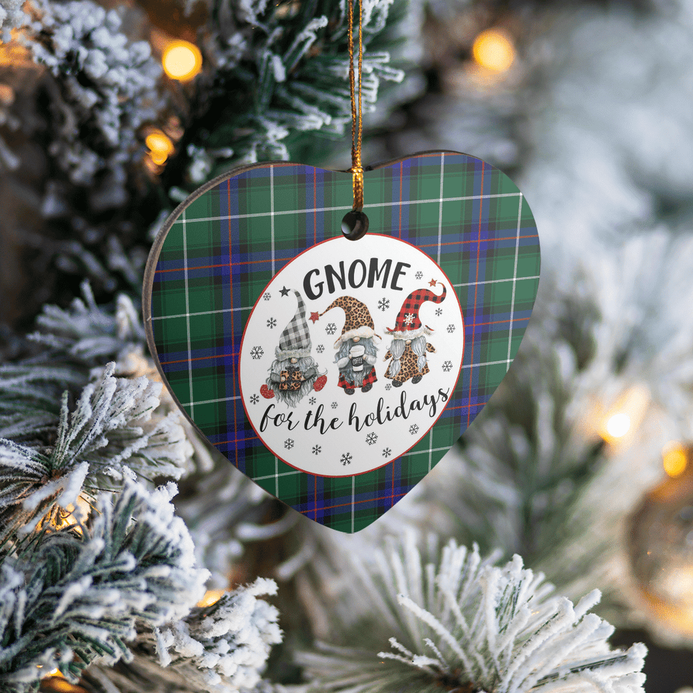 Clan MacDonald of the Isles Hunting Modern Tartan Tartan Crest Gnome Heart Ceramic Ornament EN28 MacDonald of the Isles Hunting Modern Tartan Tartan Christmas