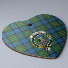 Clan MacLaren Ancient Tartan Crest Heart Ceramic Ornament VZ60 MacLaren Ancient Tartan Tartan Christmas