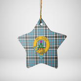 Clan Thomson Tartan Crest Star Ceramic Ornament NQ56 Thomson Tartan Tartan Christmas