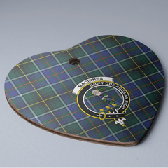 Clan MacInnes Modern Tartan Crest Heart Ceramic Ornament UE94 MacInnes Modern Tartan Tartan Christmas