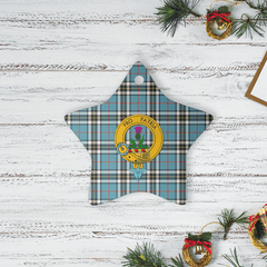 Clan Thomson Tartan Crest Star Ceramic Ornament NQ56 Thomson Tartan Tartan Christmas