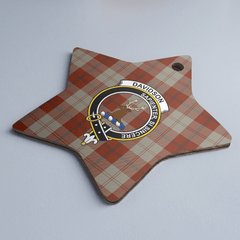 Clan Davidson Dress Dancers Tartan Crest Star Ceramic Ornament CI99 Davidson Dress Dancers Tartan Tartan Christmas