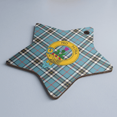 Clan Thomson Tartan Crest Star Ceramic Ornament NQ56 Thomson Tartan Tartan Christmas
