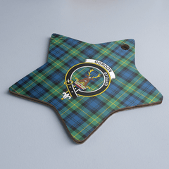 Clan Gordon Ancient Tartan Crest Star Ceramic Ornament WC18 Gordon Ancient Tartan Tartan Christmas
