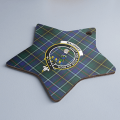 Clan MacInnes Modern Tartan Crest Star Ceramic Ornament VY95 MacInnes Modern Tartan Tartan Christmas