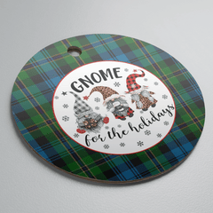 Clan Polaris Military Tartan Tartan Crest Gnome Round Ceramic Ornament FO91 Polaris Military Tartan Tartan Christmas