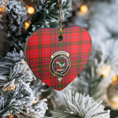 Clan MacDougall Modern Tartan Crest Heart Ceramic Ornament IF52 MacDougall Modern Tartan Tartan Christmas