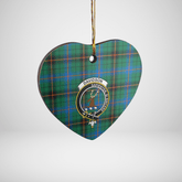 Clan Davidson Ancient Tartan Crest Heart Ceramic Ornament TE95 Davidson Ancient Tartan Tartan Christmas