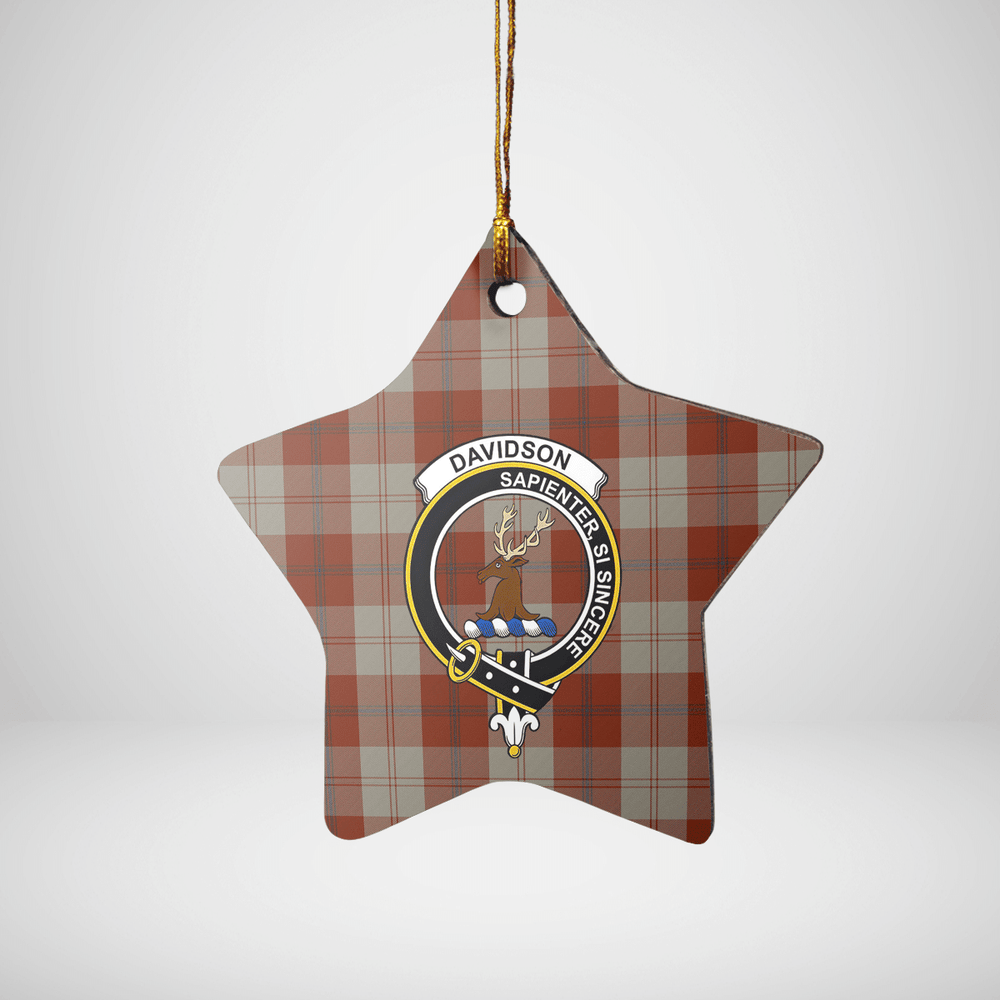 Clan Davidson Dress Dancers Tartan Crest Star Ceramic Ornament CI99 Davidson Dress Dancers Tartan Tartan Christmas