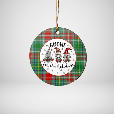 Clan Muirhead Tartan Tartan Crest Gnome Round Ceramic Ornament