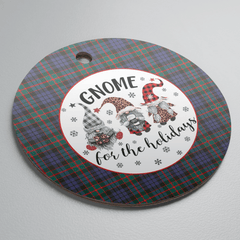 Clan Fletcher of Dunans Tartan Tartan Crest Gnome Round Ceramic Ornament EL59 Fletcher of Dunans Tartan Tartan Christmas