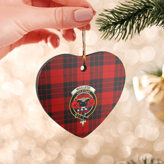 Clan MacLeod of Raasay Tartan Crest Heart Ceramic Ornament CF71 MacLeod of Raasay Tartan Tartan Christmas