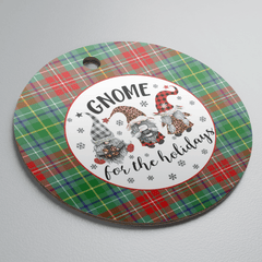 Clan Muirhead Tartan Tartan Crest Gnome Round Ceramic Ornament YY78 Muirhead Tartan Tartan Christmas