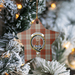 Clan Davidson Dress Dancers Tartan Crest Star Ceramic Ornament CI99 Davidson Dress Dancers Tartan Tartan Christmas