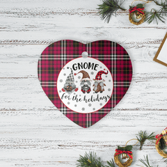 Clan Little Tartan Tartan Crest Gnome Heart Ceramic Ornament GO23 Little Tartan Tartan Christmas