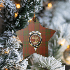 Clan Drummond Tartan Crest Star Ceramic Ornament SY22 Drummond Tartan Tartan Christmas