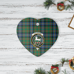 Clan Cochrane Ancient Tartan Crest Heart Ceramic Ornament CZ33 Cochrane Ancient Tartan Tartan Christmas